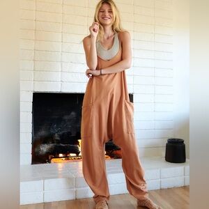Free People FP Movement Hot Shot Onesie Orange XS